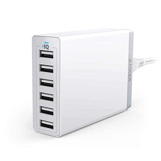 Anker A2123Y21 6-Power Port USB Wall Charger (White)