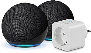 Echo Dot (5.ª generación) | Antracita, pack de 2   Sengled Smart Plug, compatible con Alexa - Kit de inicio de Hogar digital