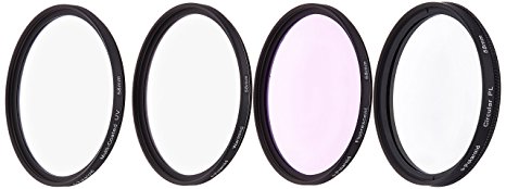 Polaroid Optics 58mm 4 Piece Filter Set (UV, CPL, FLD, WARMING)