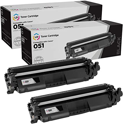 LD Compatible Toner Cartridge Replacement for Canon 051 2168C001 (Black, 2-Pack)