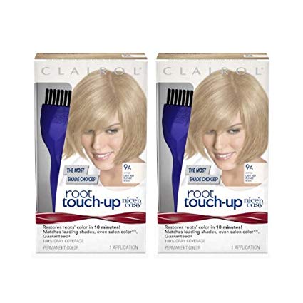 Clairol Nice 'n Easy Root Touch-Up 9a Matches Light Ash Blonde Shades 1 Kit, (Pack of 2) (PACKAGING MAY VARY)