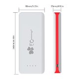EC Technology 2nd Gen Deluxe 22400mAh External Battery with 3 USB Outputs for Smartphones and Tablets - White and Black