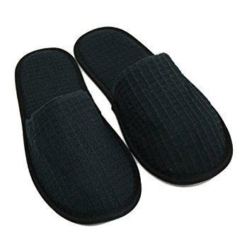 Waffle Closed Toe Adult Slippers Cloth Spa Hotel Slippers for Women and Men