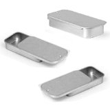 Metal Slide Top Tin Containers small for Crafts Geocache Storage Survival Kit By MagnaKoys pack of 3