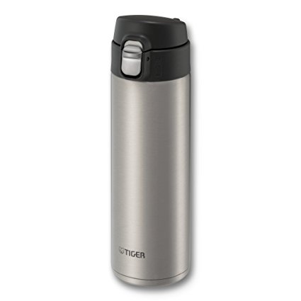 Tiger MMJ-A048 XC Vacuum Insulated Stainless Steel Travel Mug with Flip Open Lid, Double Wall, 16 Oz, Silver