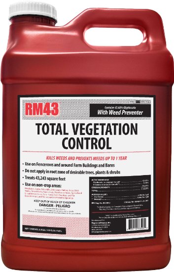 RM43 43-Percent Glyphosate Plus Weed Preventer Total Vegetation Control, 2.5-Gallon