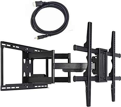 VideoSecu 24 inch Extension Full Motion Swivel Articulating TV Wall Mount Bracket for most 40"-88" LED LCD OLED Plasma Flat Screen TV with VESA 684x400,600x400,400x400,200x200mm MW480B BCL