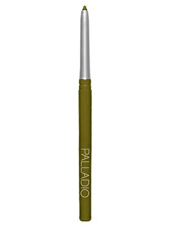 Palladio Retractable Waterproof Eyeliner, Olive, Richly Pigmented and Creamy, Slim Twist Up Pencil Eyeliner, No Smudge Formula with Long Lasting Application, No Eyeliner Sharpener Required