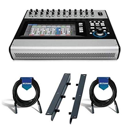 QSC TouchMix-30 Pro 32-Channel Compact Digital Mixer with Touchscreen - Bundle With QSC Rack Mount Kit, 2x 20' Heavy Duty 7mm Rubber XLR Microphone Cable