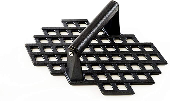 Charcoal Companion CC5159 Cast Iron Grill Marks Press