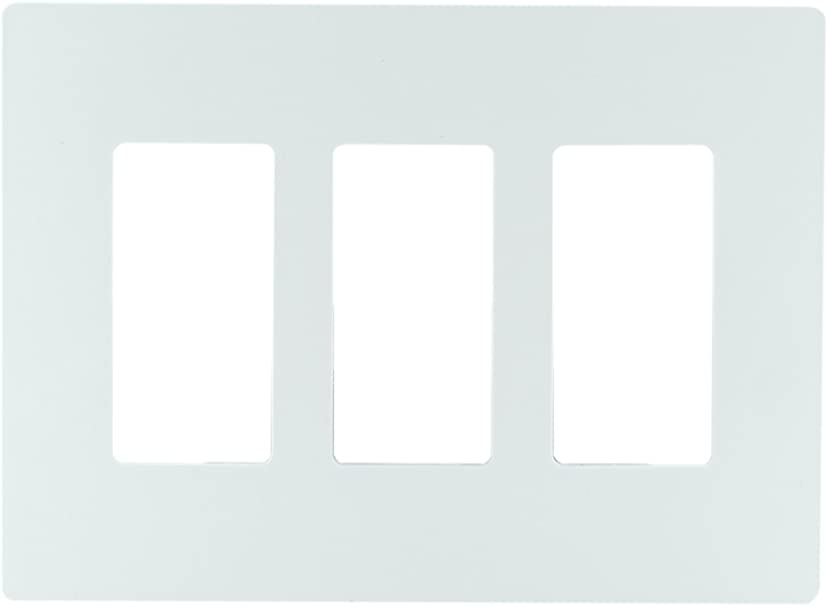 Legrand radiant Screwless Wall Plates for Decorator Rocker Outlets, 3-Gang, White, RWP263WCC6