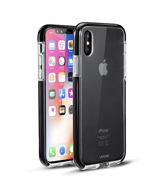 iPhone X Case, Ubittek TPE Shock-Absorbing Bumper Scratch-Resistant and Premium Clarity Case for iPhone X