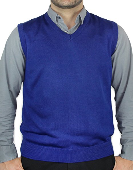 Blue Ocean Solid Color Sweater Vest