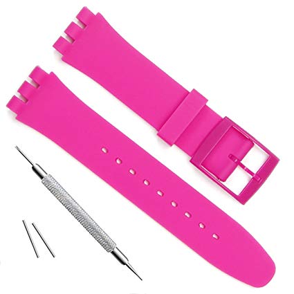 Ultra-Thin Replacement Waterproof Silicone Rubber Watch Strap Watch Band for Swatch Skin Series