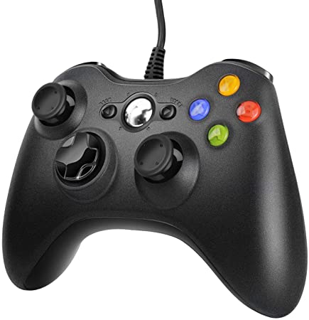 JAMSWALL Xbox 360 Controller, PC Controller USB Wired Joystick Gamepad for Xbox 360, Improved Ergonomic Design Controller for Xbox 360 Slim PC with Windows Vista/7/8/8.1/10