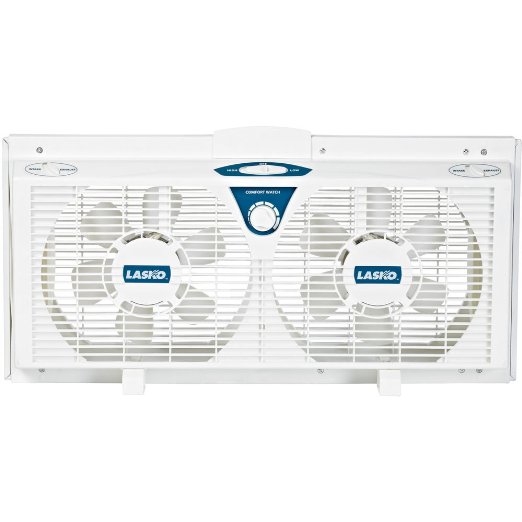 Lasko 2138 8-Inch Electrically Reversible Twin Window Fan