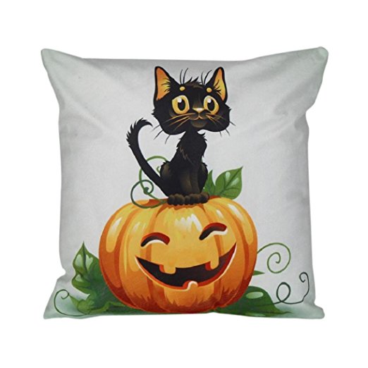 Fheaven Halloween pumpkin cat super soft pillow cover Throw Cushion Cover Home Decor for Sofa