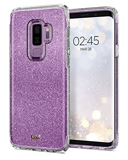 Ciel by CYRILL [Colette Collection] Galaxy S9 Plus Case with Air Cushion Technology and Hybrid Drop Protection for Samsung Galaxy S9 Plus (2018) - Lilac Purple Glitter