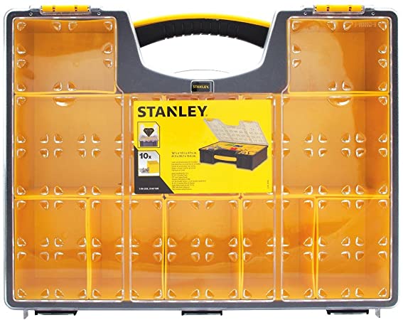 Stanley 10 Removable Bin Compartment Deep Professional Organizer