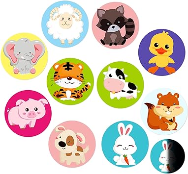 10 Pcs Potty Training Stickers Animals Toilet Target Sticker Reusable Potty Targets Color Changing Pee Target for Kid Training Use with or Without Potty Training Chart (Animals)