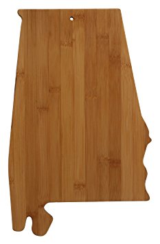 Totally Bamboo State Cutting & Serving Board – “ALABAMA”, 100% Organic Bamboo Cutting Board for Cooking, Entertaining, Décor and Gifts. Designed in the USA!