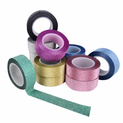 Wisehands 13 Glitter Sparkle Washi Tape for Gift Wrapping Decoration, Scrapbooking, Size 6.5m in Length