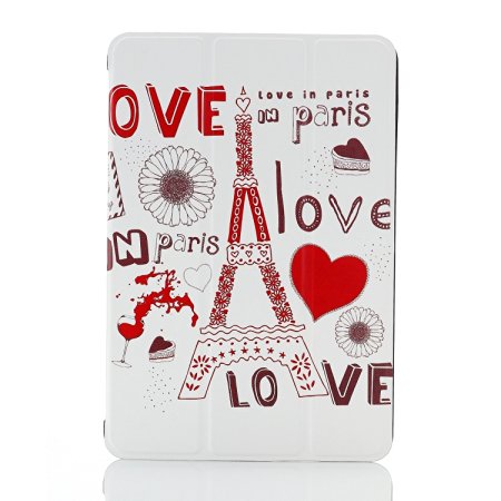 Poetic CoverMate case for iPad Mini Love In Paris (Fit Apple iPad Mini and iPad Mini 2 with Retina Display 2nd Gen., Not Fit Apple iPad Mini 3)(Auto Sleep/Wake Function)(3 Year Manufacturer Warranty From Poetic)