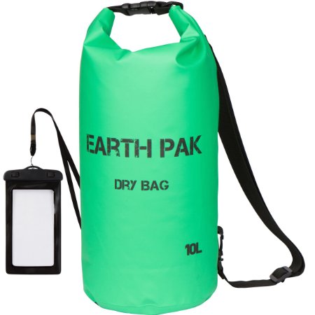 Earth Pak- Waterproof Dry Bag - Roll Top Dry Compression Sack Keeps Gear Dry for Kayaking, Beach, Rafting, Boating, Hiking, Camping and Fishing