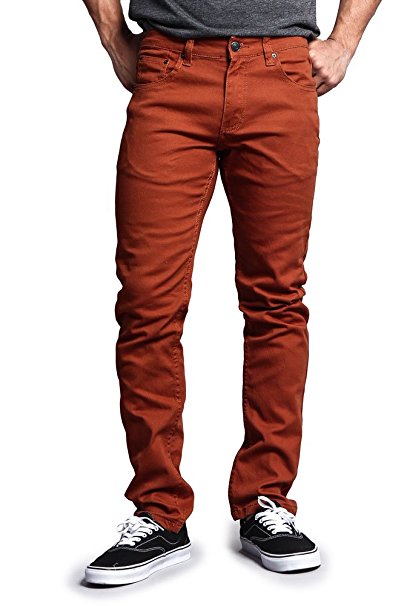 Victorious Men's Skinny Fit Color Stretch