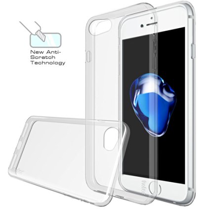 iPhone 7 Case, Profer [Anti-Scratches] Soft TPU Gel Soft Bumper Rubber Protective Case Cover for Apple iPhone 7 (2016)Clear