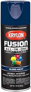 Krylon 6-Pack of 12 oz K02714007 Navy Fusion All-In-One Paint & Primer Spray Paint, Gloss