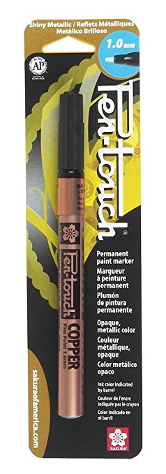 Sakura 42383 1-Pack Blister Card Pentouch Paint Marker, Fine, Copper