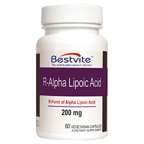 R-Alpha Lipoic Acid 200mg w Biotin (60 Vegetarian Capsules)