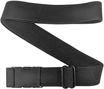 1.25 Inch Elastic Stretch Belt with Side-Release Buckle and Adjustable Strap Length, for Men and Women