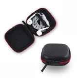New Generation Portable ZHPUAT PU Leather Carrying Hard Case for iPod MP3 Earphone Headphone Black