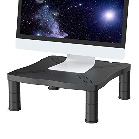 Monitor Riser Stand - 3 Height Adjustable Monitor Stand for Laptop,Computer, Screens with 13.2x13.2 Platform & 5.2 Inch Height by HUANUO