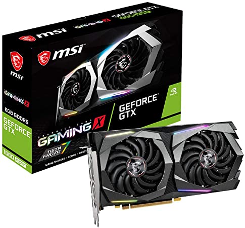 MSI NVIDIA GEFORCE GTX 1660 SUPER GAMING X Graphics Card '6GB GDDR6, 1830Hz, RGB Mystic Light, 3x DisplayPort, HDMI, Dual Fan Cooling System'