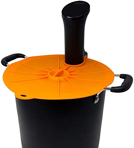 Cellar Made Sous Vide Lid for Anova Nano Cooker in a Stockpot Cooking Pot Instant Seal No More Cling Wrap (Orange)