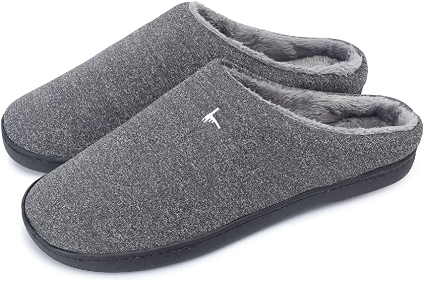 YNIQUE Mens Womens Comfort Memory Foam Slippers Warm Indoor Outdoor House Shoes
