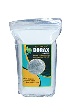 Unitedly's ® Borax Powder 100% Pure |Whitening & Cleaning Power for Clothes| |Slime for Kids||Ants Killer||Floor Cleaner||Drain Cleaner| (900 gm, White)