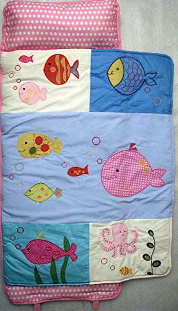 SoHo Nap Mat , Pink gold Fish (All Hand Embroidery)