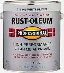 RUST-OLEUM White 215969 Professional Gallon Primer Enamel Paint, 128 Fl Oz, 11, White (Pack of 1)