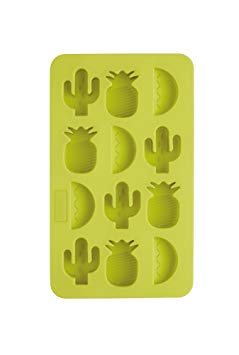 Kitchen Craft BarCraft Tropical Chic Novelty Silicone Ice Cube Tray, 22 x 13 cm (8.5" x 5") - Green