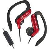JVC HAEBR80R Sports Clip High Quality Headphones Red