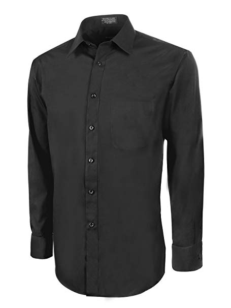 Marquis Men's Slim Fit Solid Dress Shirt - Available in Many Colors