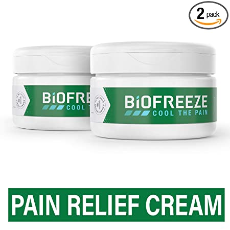 Biofreeze Pain Relief Cream, 3 oz. Jar, Pack of 2