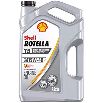 Shell Rotella T5 Synthetic Blend 15W-40 Diesel Motor Oil (1-Gallon, Case of 3)