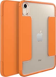 OtterBox - Symmetry 360 Elite Case for 8.3" iPad Mini 6th Gen (ONLY) - Scratch-Resistant Tablet Case with Adjustable Folio and Apple Pencil Holder (Vitamin C)