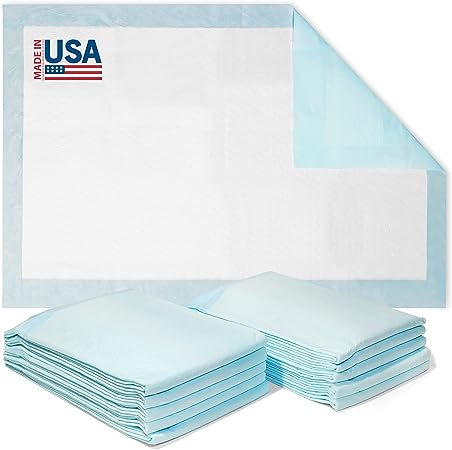 Wave Disposable Super Absorbent Underpads - 23''x36 Multi-Purpose Incontinence Pads - 6-Layer Chux for Beds, Floors - Ideal for Kids, Adults, Elderly & Puppy Training - Made in The USA (30 Count)
