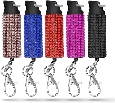 Guard Dog Security Bling-it-On Cute Pepper Spray for Women – Fashionable Key Holder - 16’ (5m) Accurate Spray Range - Self-Defense Accessory Designed for Women